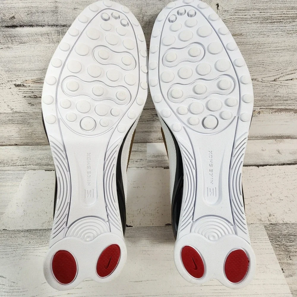 Nike Shox Z Shoes Mens 9 White Gold Running Sneakers HQ7540-100 NWB